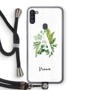 Green Brush: Samsung Galaxy A11 Transparant Hoesje met koord