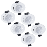 6 PACK - LED's Light PRO downlight inbouwspot Ø 68mm - Spatwaterdicht - Dimbaar - Universeel - Wit 6 PACK - LED's Light PRO downlight inbouwspot Ø 68mm - Spatwaterdicht - Dimbaar - Universeel - Wit