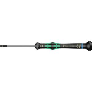 Wera 2052 Elektronica en fijnmechanica Inbusschroevendraaier Sleutelbreedte: 3.2 mm Sleutelbreedte (inch): 1/8 inch Koplengte: 60 mm Afmeting, lengte: 157 mm