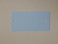 PVC labels 64x118mm lichtblauw2xgat rond