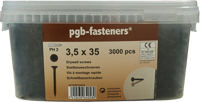 Pgb-Europe pgb-fasteners | snelbouwschr. 3,5x25 gefosf/em 4000 | 4000 st gp70gp035025