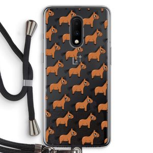 Pony: OnePlus 7 Transparant Hoesje met koord