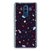Dark Rounded Terrazzo: Huawei Mate 10 Pro Transparant Hoesje