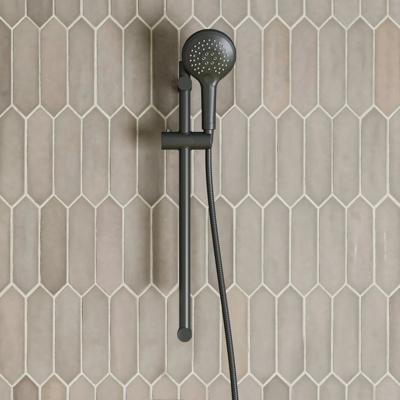 Glijstang set SaniClear Nero | 60 cm | Incl.Handdouche en Doucheslang | Mat zwart