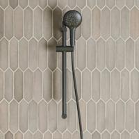 Glijstang set SaniClear Nero | 60 cm | Incl.Handdouche en Doucheslang | Mat zwart