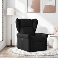 Fauteuil verstelbaar stof zwart