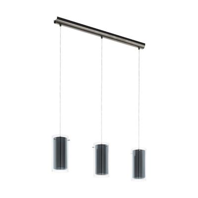 Eglo Eetkamer hanglampPinto Textil 3-lichts met smoke glas - 99286