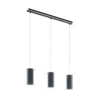 Eglo Eetkamer hanglampPinto Textil 3-lichts met smoke glas - 99286