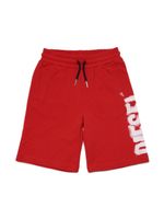 Diesel Kids short en coton à logo imprimé - Rouge