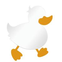 Spiegel BWS Ducky Eendvorm 54.5 x 50.5 cm Geel Boss & Wessing Spiegel BWS Ducky Eendvorm 54.5 x 50.5 cm Geel Boss & Wessing
