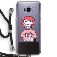 Hartje: Samsung Galaxy S8 Transparant Hoesje met koord