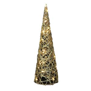 Countryfield LED kegel kerstboom lamp - goud - 30 leds - 60 cm - met timer