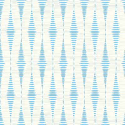 Lichtblauwe rabaul ikat geometrisch behang