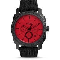 Horlogeband Fossil FS5235 Textiel Zwart 24mm - thumbnail