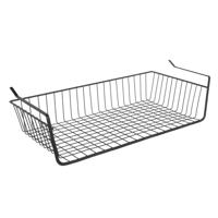 Hangmand voor kast - metaal - 56 x 26 x 14 cm - zwart - kastmandje - opbergers