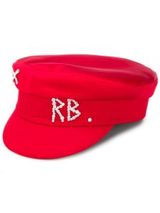 Ruslan Baginskiy casquette gavroche à plaque logo - Rouge