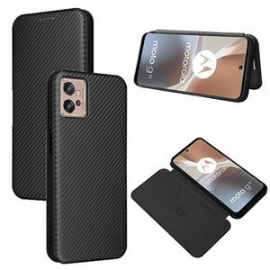 Motorola Moto G32 Flip Case - Koolstofvezel - Zwart