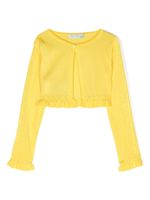 Abel & Lula cardigan crop en maille pointelle - Jaune