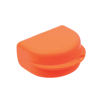 Gebitsbakje voor Protheses, Beugels, Bitjes - Oranje - Medium Gebitsbakje voor Protheses, Beugels, Bitjes - Oranje - Medium