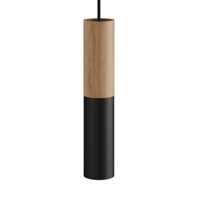 Hanglamp minimalistisch spot design E14 hout 30 cm