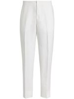 Zegna pantalon de costume à plis marqués - Blanc