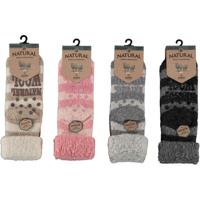 Apollo Slofsok anti slip dames gestreept assorti 39-42