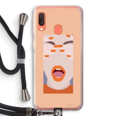 Surprise: Samsung Galaxy A20e Transparant Hoesje met koord