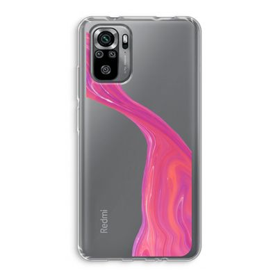 Paarse stroom: Xiaomi Redmi Note 10S Transparant Hoesje