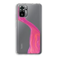 Paarse stroom: Xiaomi Redmi Note 10S Transparant Hoesje
