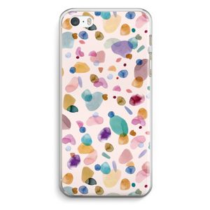 Terrazzo Memphis Pink: iPhone 5 / 5S / SE Transparant Hoesje