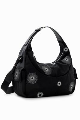 Grote tas met borduursels - BLACK - U Grote tas met borduursels - BLACK - U