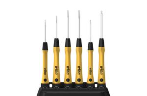 Wiha Set precisieschroevendraaiers | 6 delig | sleuf/PH | ESD | 1 stuk - 43707 43707