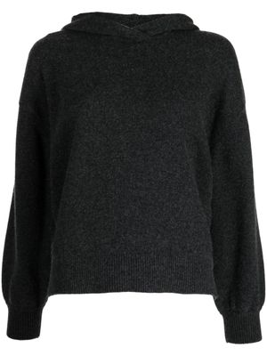 Pringle of Scotland pull en laine mélangée à capuche - Gris