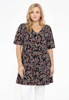 Yoek Tuniek wide bottom knopen RUBY | Zwart | Maat 54/56