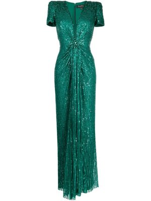 Jenny Packham robe Momoka en tulle - Vert