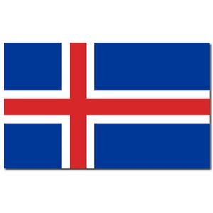 Gevelvlag/vlaggenmast vlag IJsland 90 x 150 cm   -