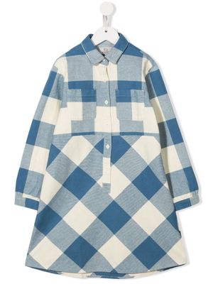 Woolrich Kids robe en coton à carreaux - Blanc