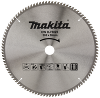 Makita Accessoires Afkortzaagblad Aluminium | Standaard 305x30x2,8 100T 5g - D-73025 D-73025