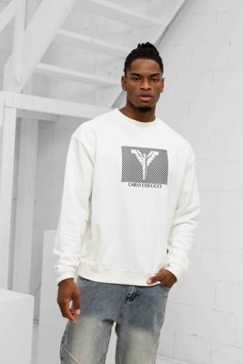 Carlo Colucci C3475 59 Sweater Heren Wit/Zwart - Maat S - Kleur: WitZwart | Soccerfanshop