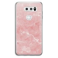 Roze marmer: LG V30 Transparant Hoesje