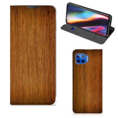 Motorola Moto G 5G Plus Book | Wallet Case | Donker Hout
