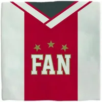 Plenty Gifts tegeltje keramiek 020 fan 10x10cm rood, wit