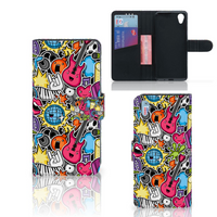 Sony Xperia X Wallet Case met Pasjes Punk Rock - thumbnail