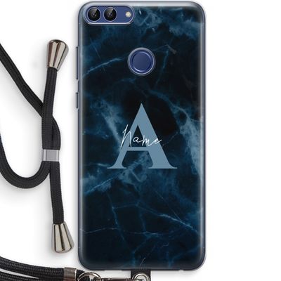 Midnight Marble: Huawei P Smart (2018) Transparant Hoesje met koord