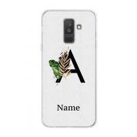 Charcoal Flora: Samsung Galaxy A6 Plus (2018) Transparant Hoesje