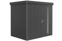Biohort Metalen tuinhuis Neo - Enkele deur - Donkergrijs - 1B (236x180 cm)- Plat dak- Metaal- Biohort