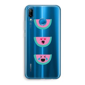 Smiley watermeloen: Huawei P20 Lite Transparant Hoesje