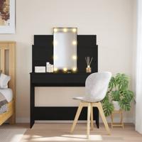 Kaptafel met LED-verlichting 96x40x142 cm zwart