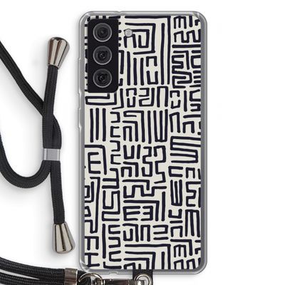 Moroccan Print: Samsung Galaxy S21 FE Transparant Hoesje met koord