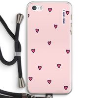 Hartjes: iPhone 5 / 5S / SE Transparant Hoesje met koord Hartjes: iPhone 5 / 5S / SE Transparant Hoesje met koord